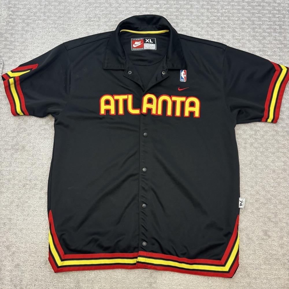 Atlanta Hawks Retro Nike Rewind NBA Basketball Warmup Shooting Shirt Jersey XL